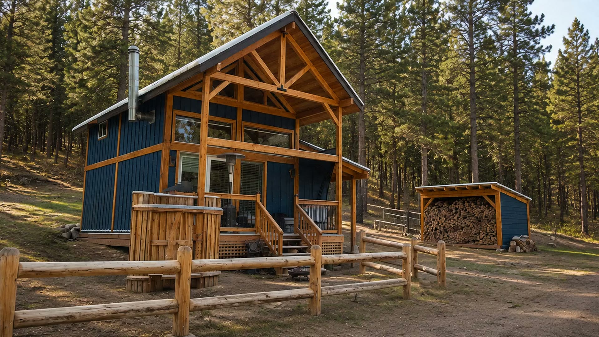 The Cabin on the Okanagan Treehouse property in Armstrong, BC