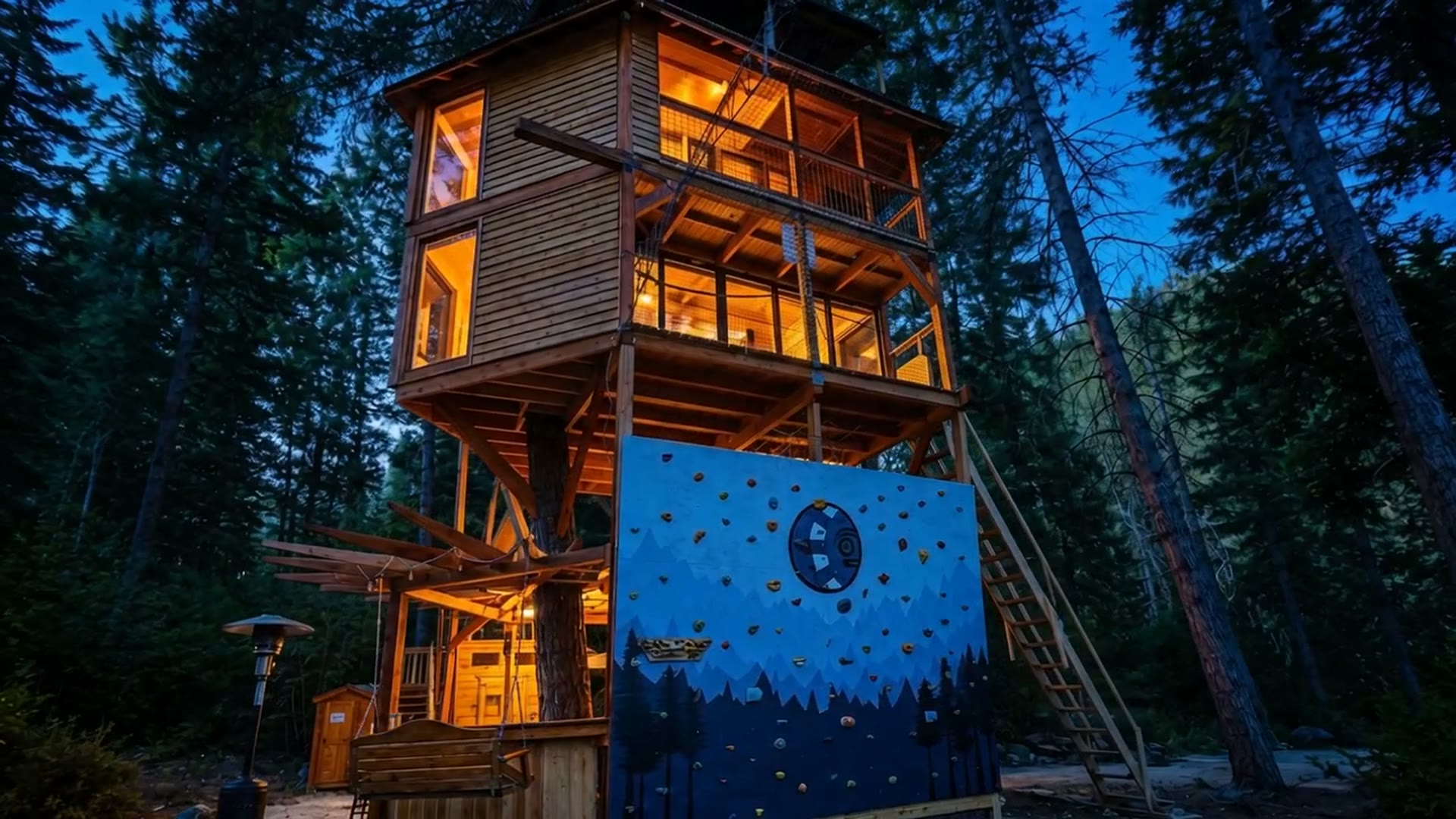 The Treehouse at golden hour